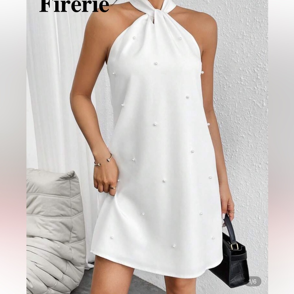 SHEIN Elegant White Mini Dress